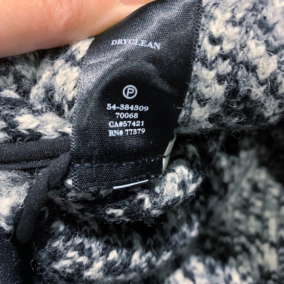 Ann Taylor Wool Blend Black White Full Zip Blazer - Picture 8 of 11